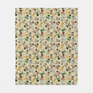 Pirate Skulls met gekruiste zwaarden Fleece Deken