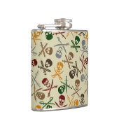 Pirate Skulls met gekruiste zwaarden Heupfles (Rechts)
