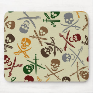 Pirate Skulls met gekruiste zwaarden Muismat