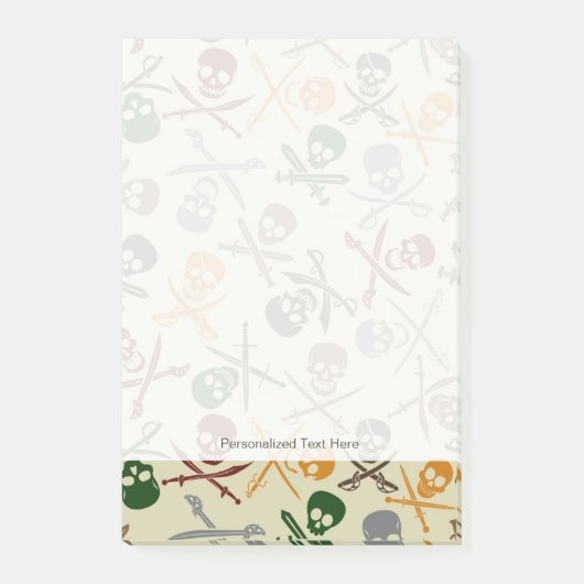 Pirate Skulls met gekruiste zwaarden Post-it® Notes (Voorkant)