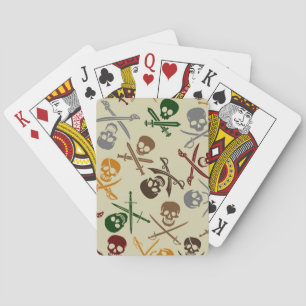 Pirate Skulls met gekruiste zwaarden Speelkaarten