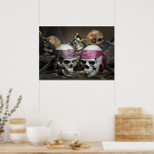 Pirate Skulls poster (Keuken)