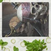 Pirate Skulls serviette de cuisine (Plié)