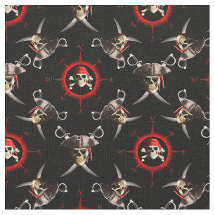 Pirate Skulls Stof