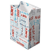 Pirate Slogans Party Pirate Medium Gift Bag Cadeauzakje (Voorkant Gekanteld)