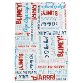 Pirate Slogans Party Pirate Medium Gift Bag Cadeauzakje (Achterkant)