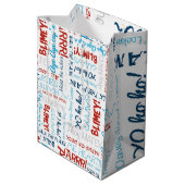 Pirate Slogans Party Pirate Medium Gift Bag Cadeauzakje (Achterkant Gekanteld)