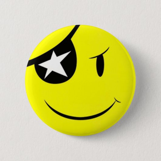 Pirate Smile Face Ronde Button 5,7 Cm (Voorkant)