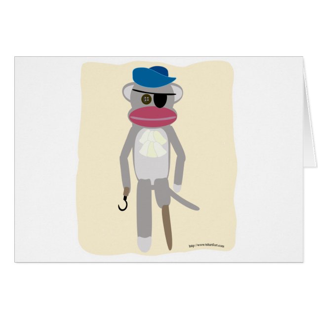 Pirate Sock Monkey (Voorkant Horizontaal)