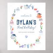 Pirate sous la mer Anniversaire Affiche de bienven (Devant)