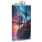 Pirate Space Ship Nebula en manen Heupfles (Rechts)