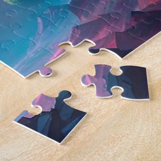 Pirate SpaceShip landt op een andere planeet Legpuzzel (Zijkant)