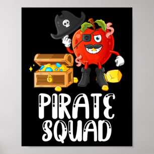 Pirate Squad Grappige Apple-leraar praat als een p Poster