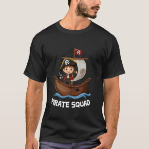 Pirate Squad piratenschip bemanning Halloween kost T-shirt