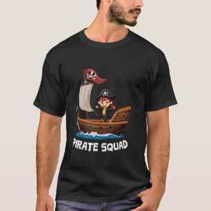 Pirate Squad piratenschip bemanning Halloween kost T-shirt