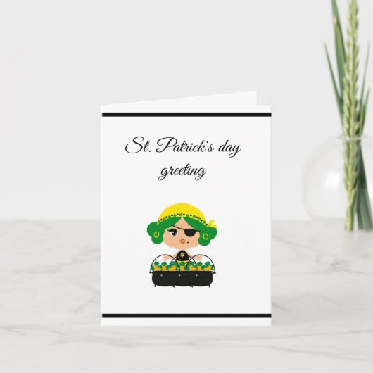 pirate st patrick ' s dagkaart kaart (Voorkant)