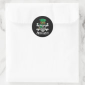 Pirate St Patricks Day Arrrish Leprechaun Boys Man Ronde Sticker (Tas)