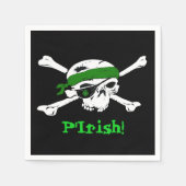 Pirate St Patrick's Day Party Aangepaste papieren  Servet (Voorkant)