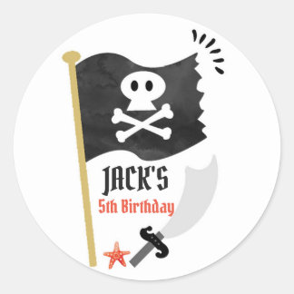 Pirate Stickers Pirate Verjaardagsfeestje Jongen