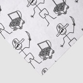 Pirate Stickman met schatkist Tissuepapier (Detail)