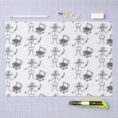 Pirate Stickman met schatkist Tissuepapier (Craft)