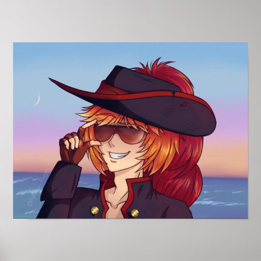 Pirate Sunset Poster (Voorkant)