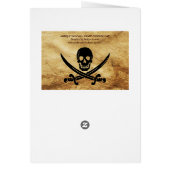 PIRATE SUR LE PONT DU NAVIRE / PIRATES CARTES DU T (Dos)