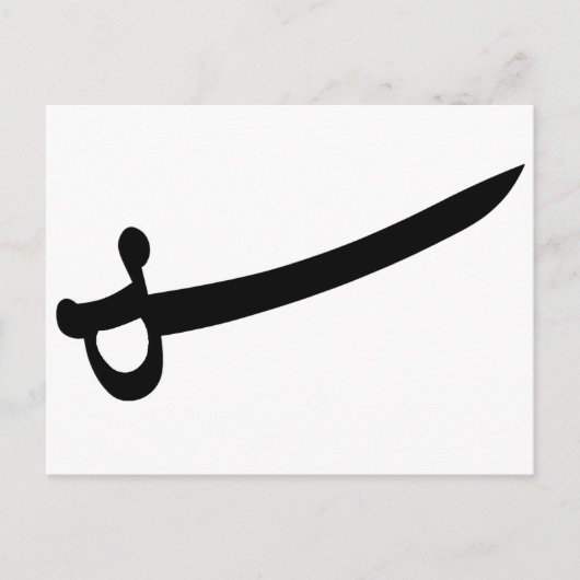 Pirate Sword Briefkaart (Voorkant)
