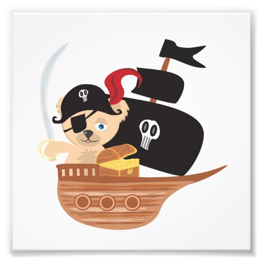 Pirate Teddy Bear Photo élargissement (Devant)
