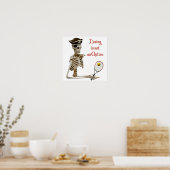 Pirate Tennis Losing Skeleton Poster (Keuken)