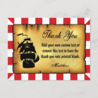 Pirate Thank You Cards