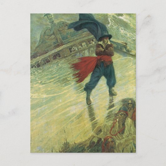  Pirate, The Flying Dutchman van Howard Pyle Briefkaart (Voorkant)