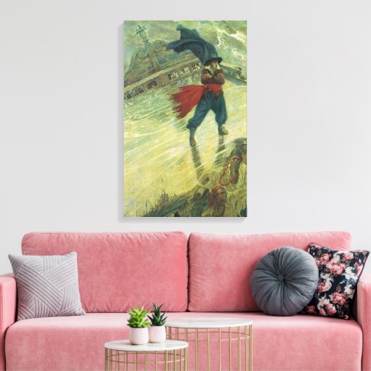  Pirate, The Flying Dutchman van Howard Pyle Canvas Afdruk (Insitu (Woonkamer))