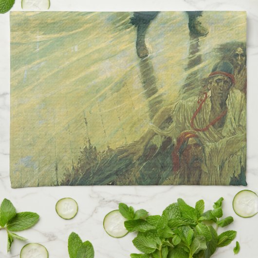 Pirate, The Flying Dutchman van Howard Pyle Theedoek (Gevouwen)