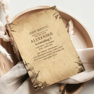 Pirate Theenmaal Birthday Party Kaart