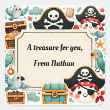 Pirate-thema "Een schat voor jou"