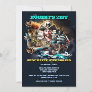 Pirate thema film sleepover halloween thema kaart