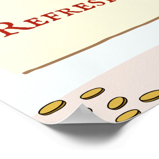 Pirate Thema met vogelherfrisdranken Poster (Hoek)