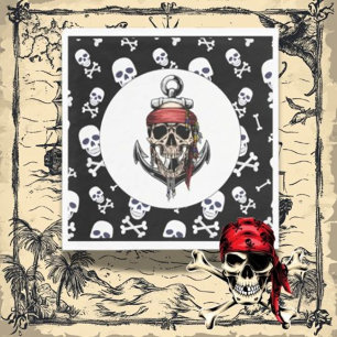 Pirate thema partij volwassen nautische servet