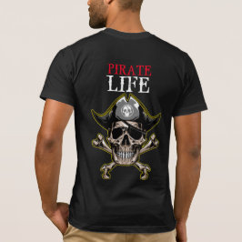 Pirate thema Partij Volwassen Schedel LEVEN T-shirt
