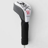 Pirate thema Partij Volwassen schepen Schedel Mono Golfheadcover (Schuin)