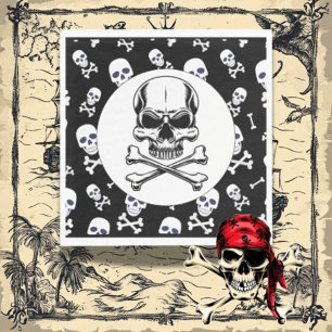 Pirate thema partij volwassen schepen schedels servet
