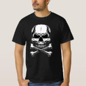 Pirate thema Partij Volwassen Schip Schedel T-shirt (Voorkant)