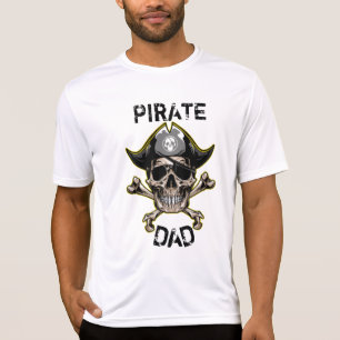 Pirate thema Party Volwassen schedel Cross Botten T-shirt