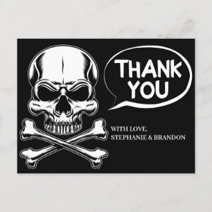 Pirate thema Party Volwassen schip schedel zwart Briefkaart