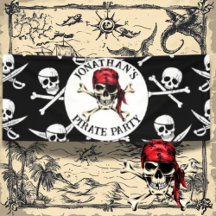 Pirate thema Party Volwassen Zoute Schedel Zwart.
