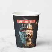 Pirate thema verjaardag papieren bekers (Achterkant)