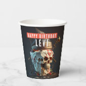 Pirate thema verjaardag papieren bekers (Voorkant)