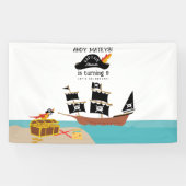 Pirate Thema Verjaardagsfeest Spandoek (Horizontaal)