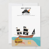 Pirate Thema Verjaardagsfeestje Dank u Bedankkaart (Voorkant)